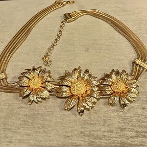 Zara Daisy Gold Belt - NWOT